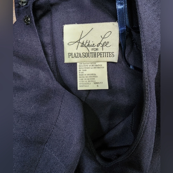 Kathy Lee for South Plaza Petites Vintage Blue Midi Dress - Picture 5 of 9